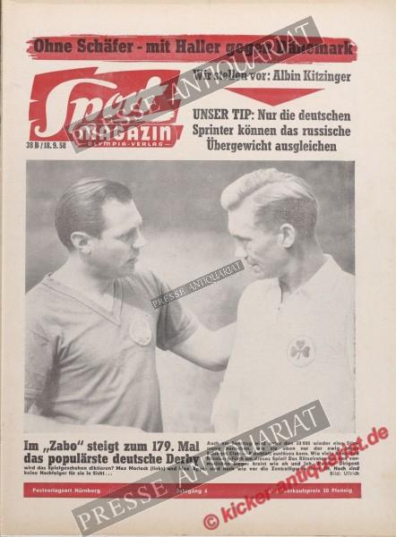Sportmagazin Nr. 38B, 18.09.1958 bis 24.09.1958