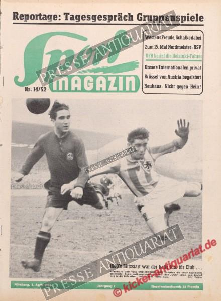 Sportmagazin Nr. 14A, 02.04.1952 bis 08.04.1952