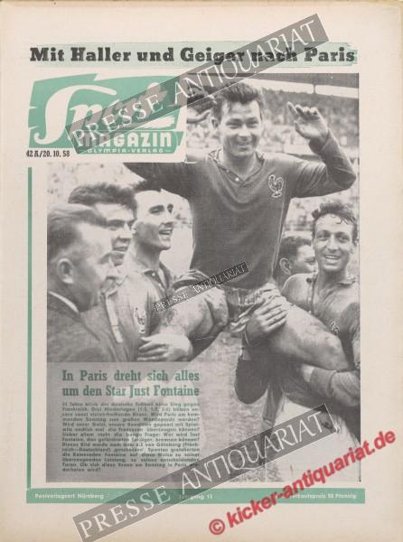 Sportmagazin Nr. 42A, 20.10.1958 bis 26.10.1958