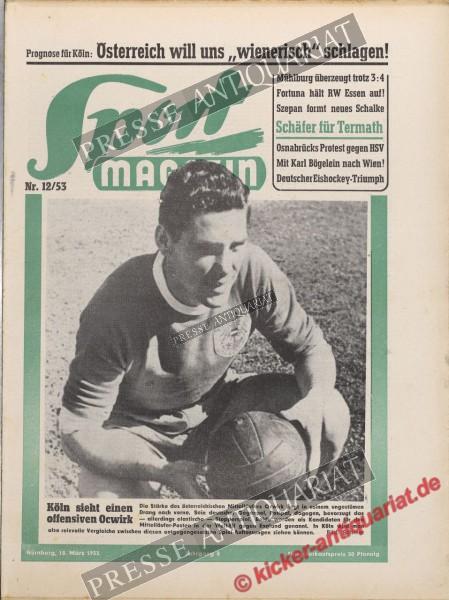 Sportmagazin Nr. 12A, 18.03.1953 bis 24.03.1953