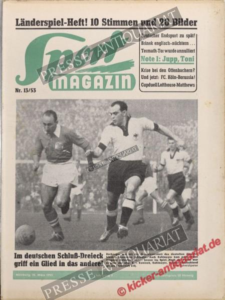 Sportmagazin Nr. 13A, 25.03.1953 bis 31.03.1953
