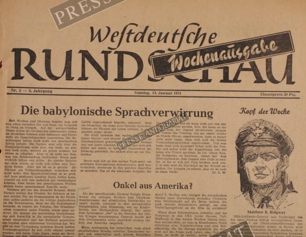 Westdeutsche Rundschau, 13.01.1951