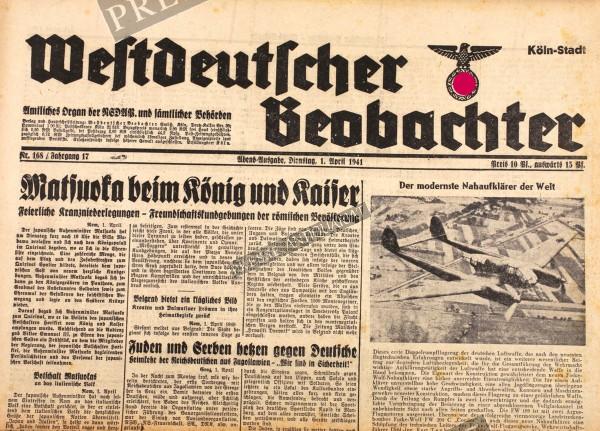 Westdeutscher Beobachter Abend Ausgabe, 01.04.1941