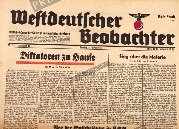 Westdeutscher Beobachter, 27.04.1941
