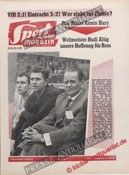 Sportmagazin Nr. 33B, 13.08.1959 bis 19.08.1959