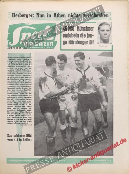 Sportmagazin Nr. 45A, 07.11.1960 bis 13.11.1960