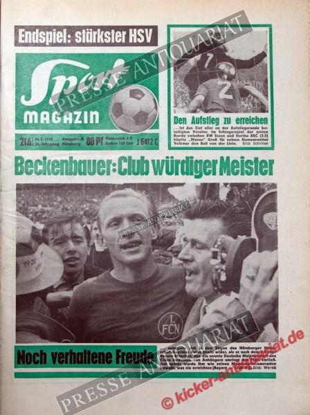 Sportmagazin Nr. 21A, 20.05.1968 bis 26.05.1968