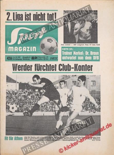 Sportmagazin Nr. 42A, 16.10.1967 bis 22.10.1967