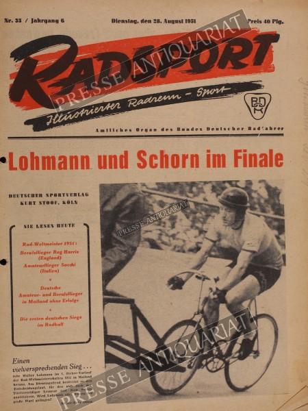 Radsport Illustrierte, 28.08.1951 bis 10.09.1951