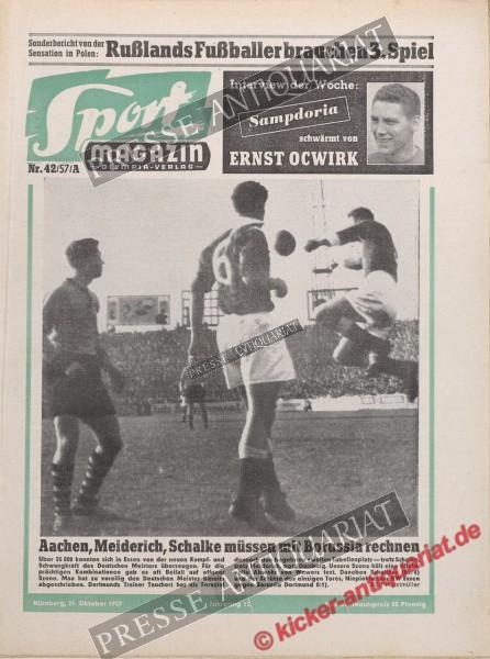 Sportmagazin Nr. 42A, 21.10.1957 bis 27.10.1957