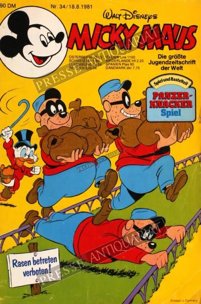 Micky Maus Comic, 18.08.1981 bis 24.08.1981