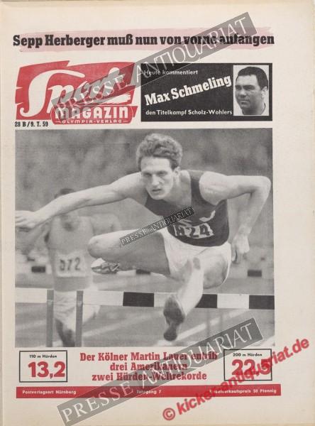 Sportmagazin Nr. 28B, 09.07.1959 bis 15.07.1959