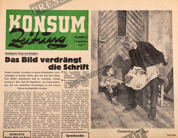 Konsum Zeitung, 07.09.1961 bis 13.09.1961