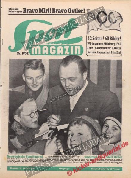 Sportmagazin Nr. 8A, 20.02.1952 bis 26.02.1952