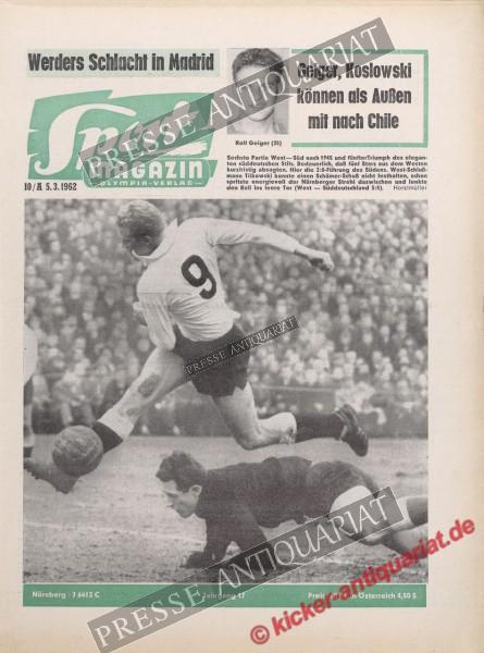 Sportmagazin Nr. 10A, 05.03.1962 bis 11.03.1962