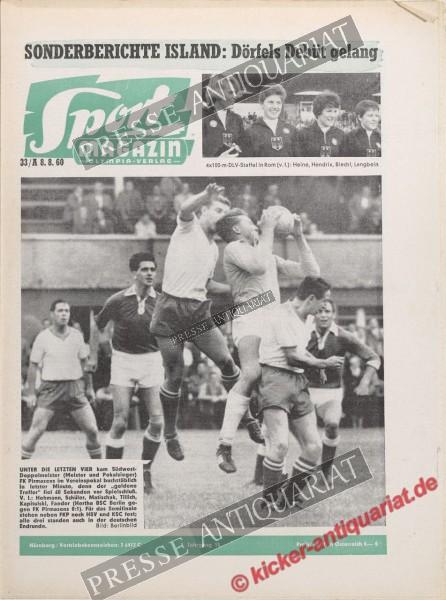 Sportmagazin Nr. 33A, 15.08.1960 bis 21.08.1960