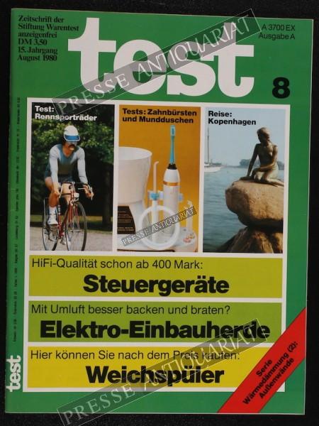 Test Zeitung der Stiftung Warentest, 01.08.1980 bis 31.08.1980