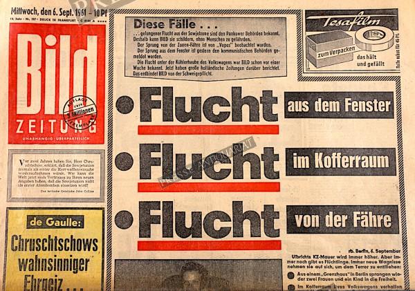 Bild Zeitung, 06.09.1961