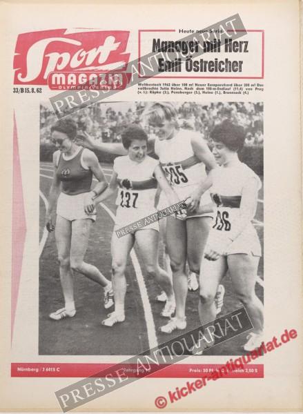 Sportmagazin Nr. 33B, 15.08.1962 bis 21.08.1962