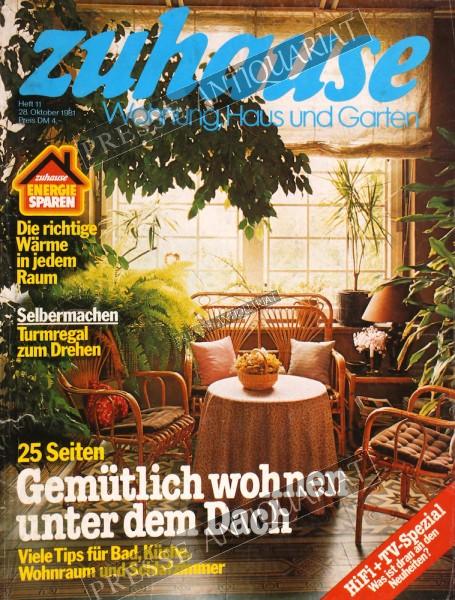 Zu Hause Zeitschrift, 28.10.1981 bis 27.11.1981