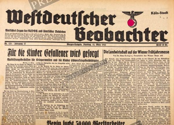 Westdeutscher Beobachter, 11.03.1941