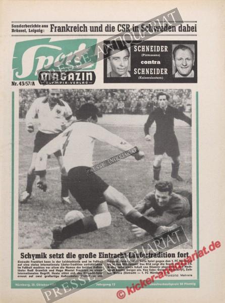 Sportmagazin Nr. 43A, 28.10.1957 bis 03.11.1957