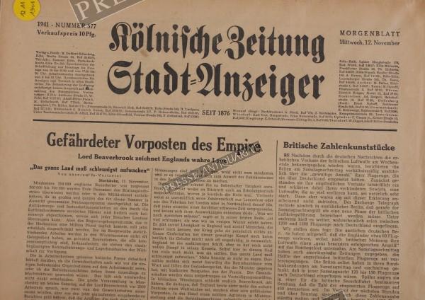Kölnische Zeitung Morgenblatt, 12.11.1941