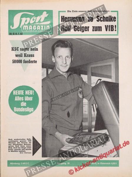 Sportmagazin Nr. 28A, 14.07.1963 bis 20.07.1963