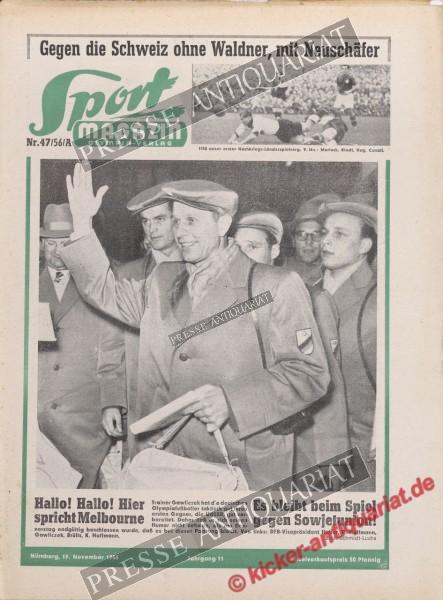 Sportmagazin Nr. 47A, 19.11.1956 bis 25.11.1956