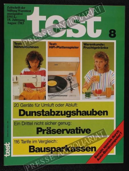 Test Zeitung der Stiftung Warentest, 01.08.1983 bis 31.08.1983