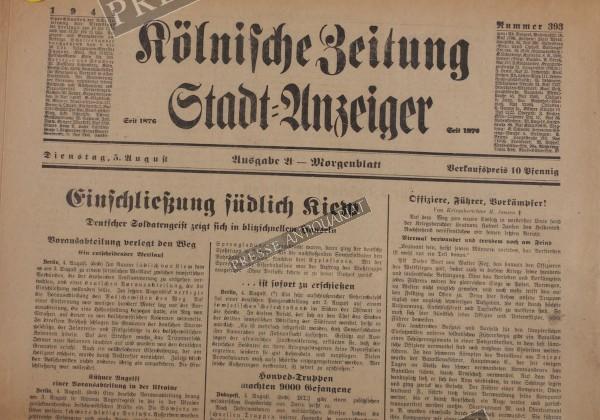 Kölnische Zeitung Morgenblatt, 05.08.1941