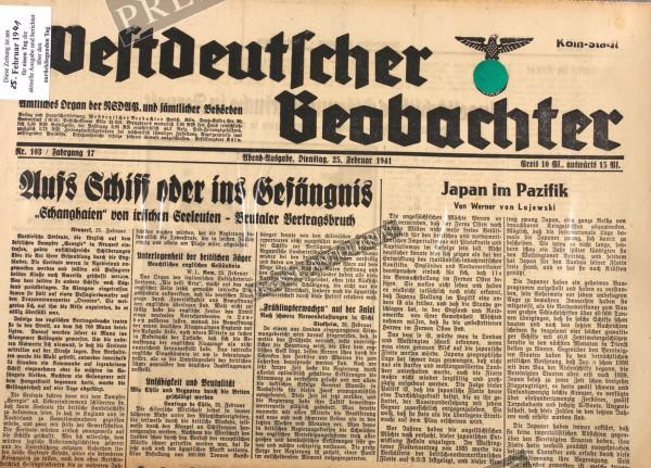 Westdeutscher Beobachter Abend Ausgabe, 25.02.1941