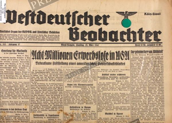 Westdeutscher Beobachter Abend Ausgabe, 29.03.1941