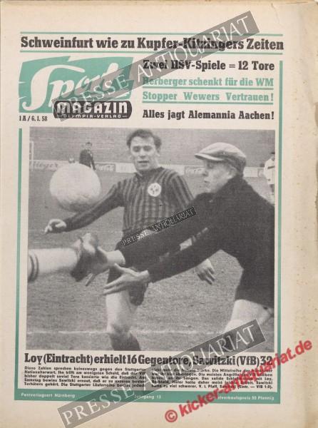 Sportmagazin Nr. 1A, 06.01.1958 bis 12.01.1958