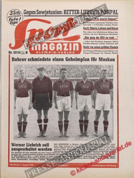 Sportmagazin Nr. 32B, 11.08.1955 bis 17.08.1955