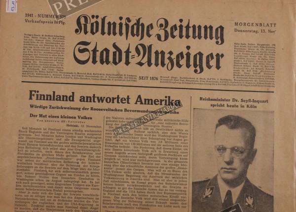 Kölnische Zeitung Morgenblatt, 13.11.1941