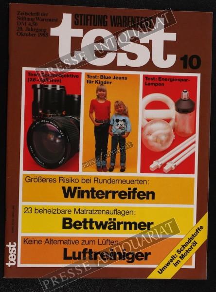 Test Zeitung der Stiftung Warentest, 01.10.1985 bis 31.10.1985