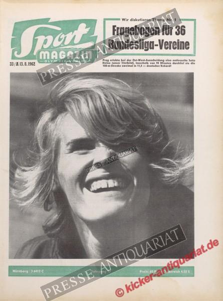 Sportmagazin Nr. 33A, 13.08.1962 bis 19.08.1962