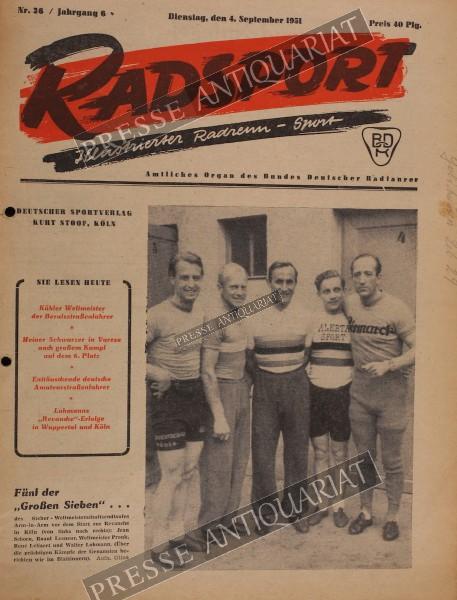 Radsport Illustrierte, 04.09.1951 bis 17.09.1951