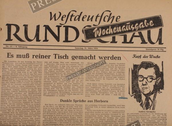 Westdeutsche Rundschau, 31.03.1951