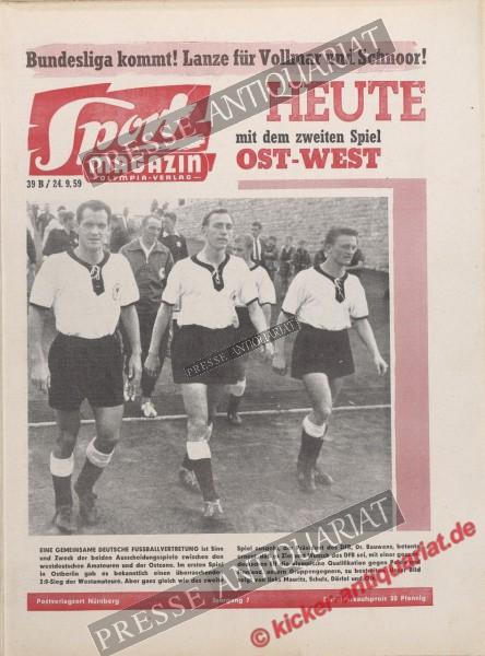 Sportmagazin Nr. 39B, 24.09.1959 bis 30.09.1959