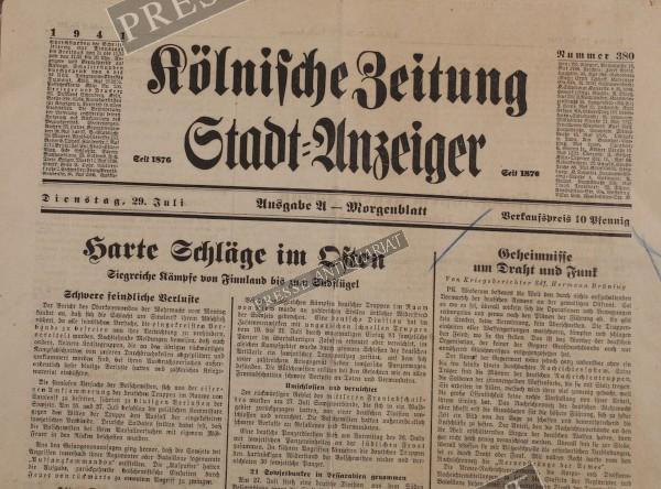 Kölnische Zeitung, 29.07.1941
