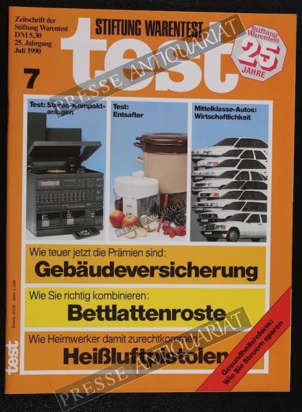 Test Zeitung der Stiftung Warentest, 01.07.1990 bis 31.07.1990