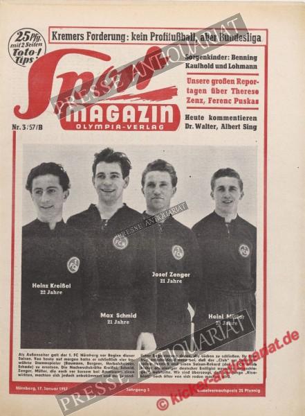 Sportmagazin Nr. 3B, 17.01.1957 bis 23.01.1957