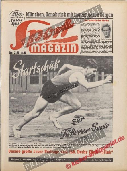 Sportmagazin Nr. 7B, 17.09.1953 bis 23.09.1953