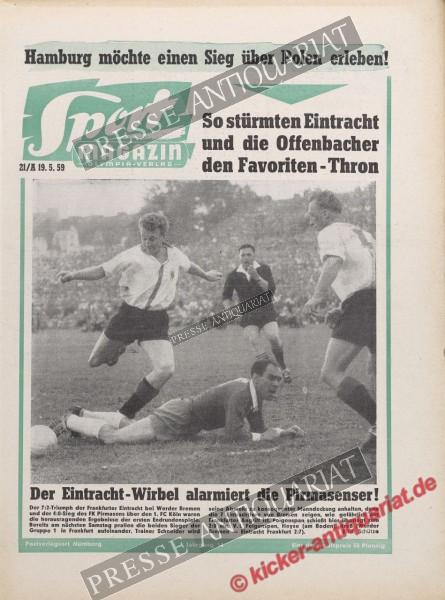 Sportmagazin Nr. 20A, 19.05.1959 bis 25.05.1959