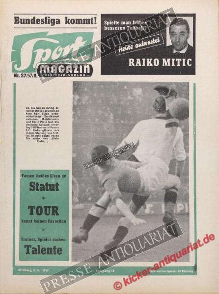 Sportmagazin Nr. 27A, 08.07.1957 bis 14.07.1957