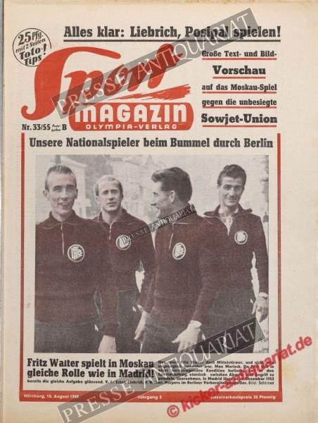 Sportmagazin Nr. 33B, 18.08.1955 bis 24.08.1955