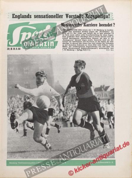 Sportmagazin Nr. 39A, 26.09.1960 bis 02.10.1960