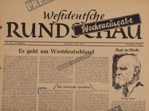 Westdeutsche Rundschau, 02.06.1951